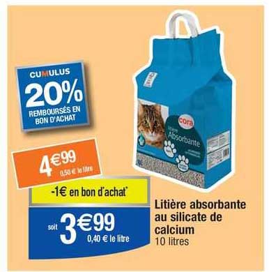 litière absorbante au silicate de calcium
