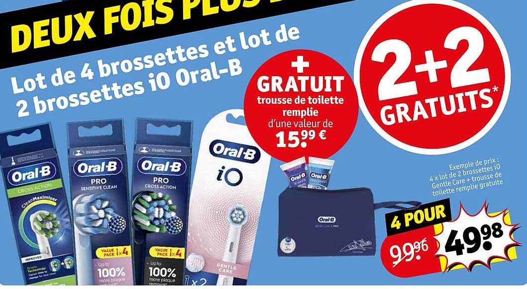 Lot De 4 Brossettes Et Lot De 2 Brossettes Io Oral-b