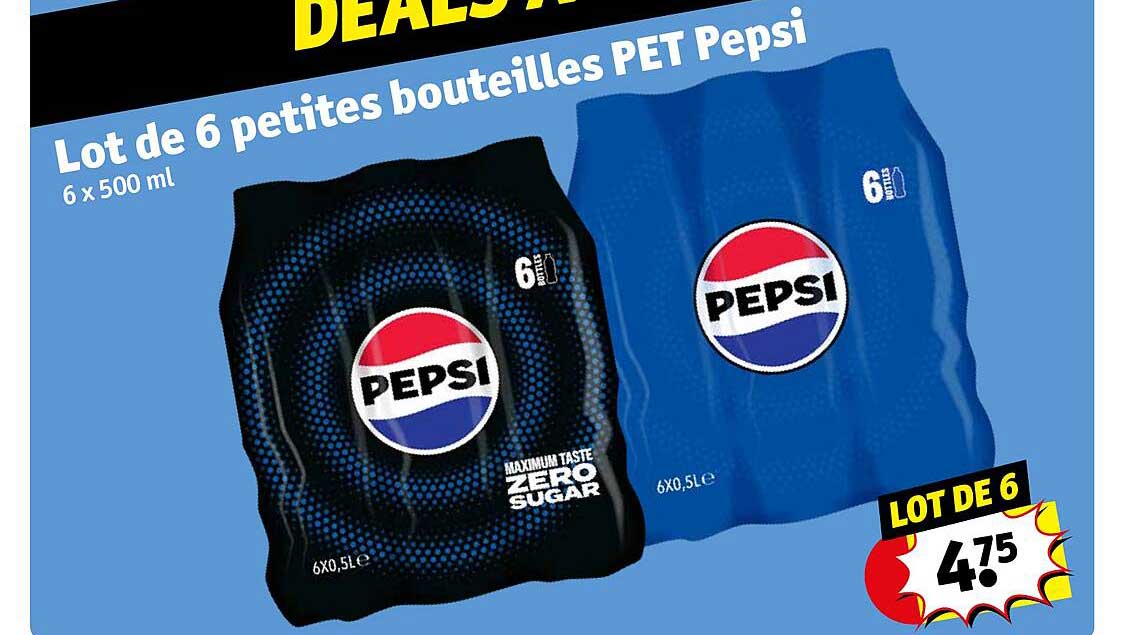 lot de 6 petites bouteilles pet pepsi