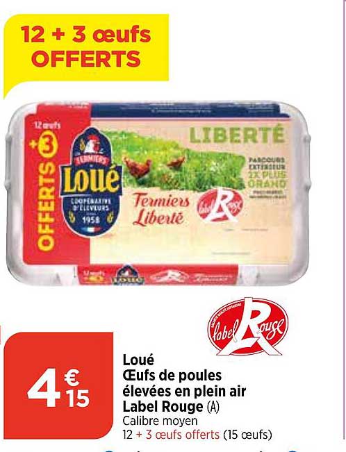 loué œufs de poules élevées en plein air label rouge