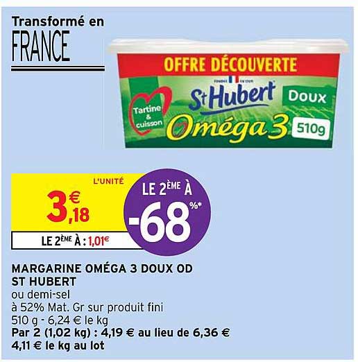 margarine oméga 3 doux od st hubert