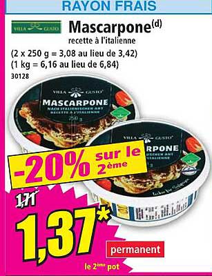 mascarpone villa gusto