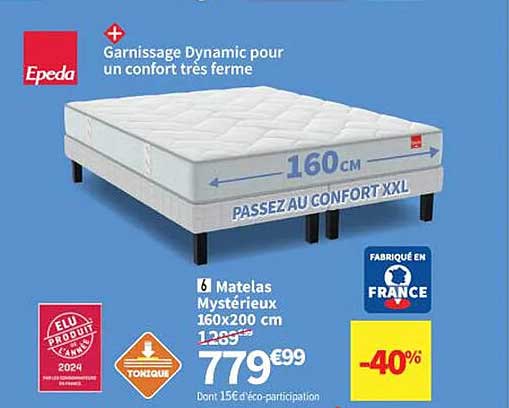 Matelas Mystérieux 160 X 200 Cm Epeda