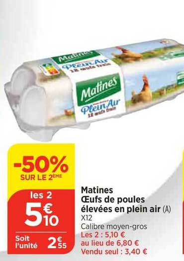 matines œufs de poules élevées en plein air