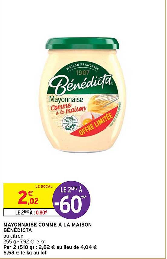 mayonnaise comme à la maison bénédicta