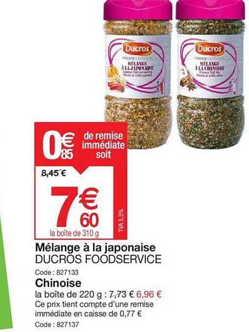 mélange à la japonaise ducros foodservice