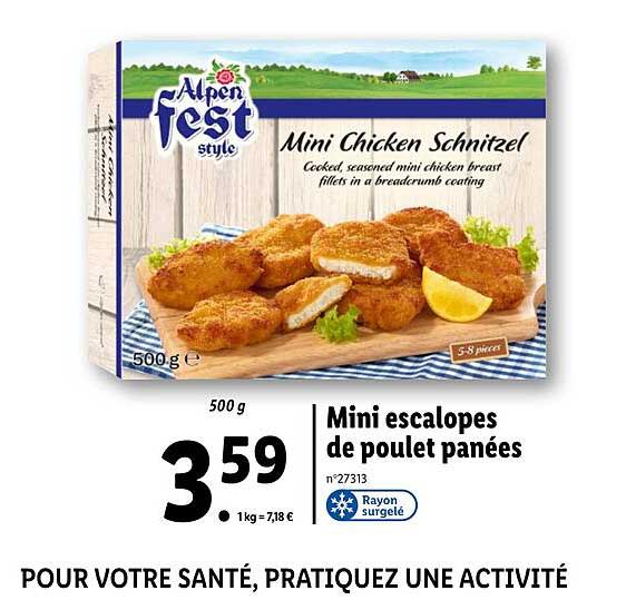 Mini Escalopes De Poulet Pannées Alpen Fest Style