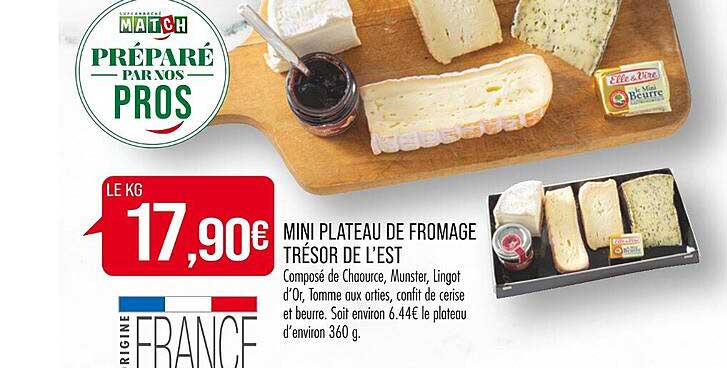 mini plateau de fromage trésor de l'est