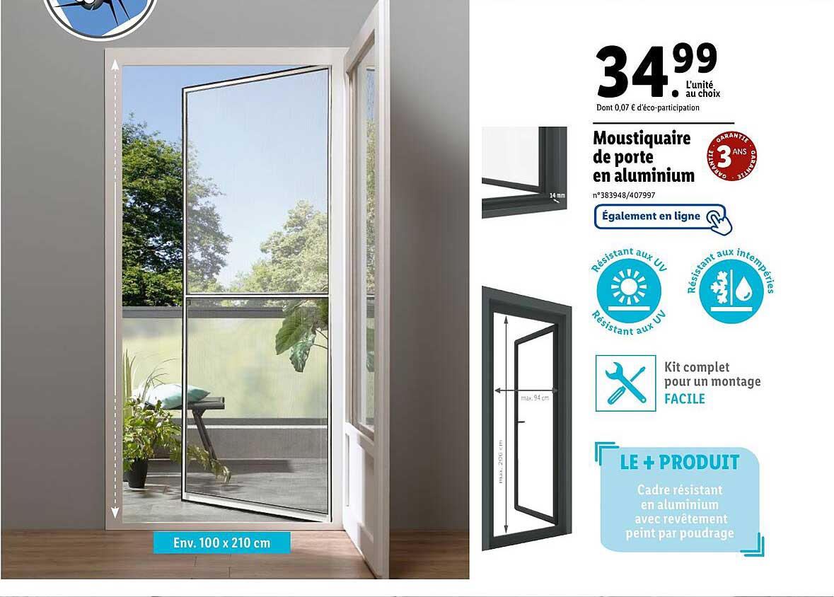 Moustiquaire De Porte En Aluminium