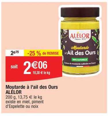 Moutarde à L'ail Des Ours Alélor