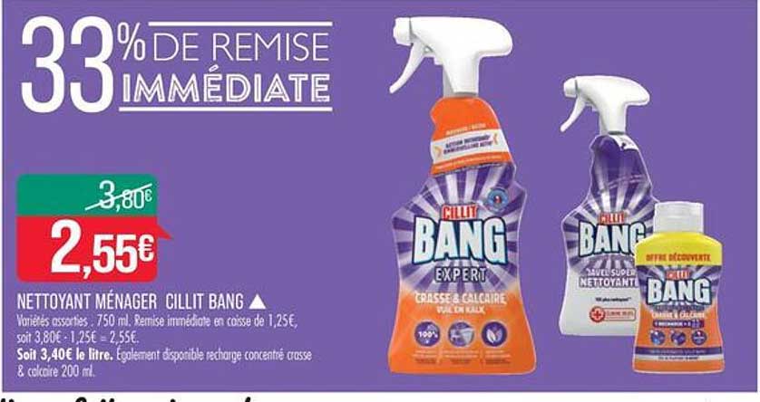 nettoyant ménager cillit bang