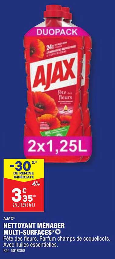 nettoyant ménager multi-surfaces ajax