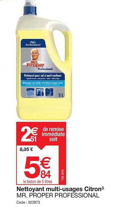 nettoyant multi-usages citron mr proper professional