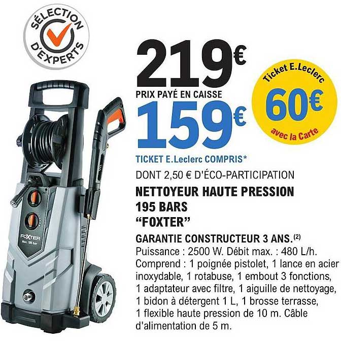 nettoyeur haute pression 195 bars "foxter"