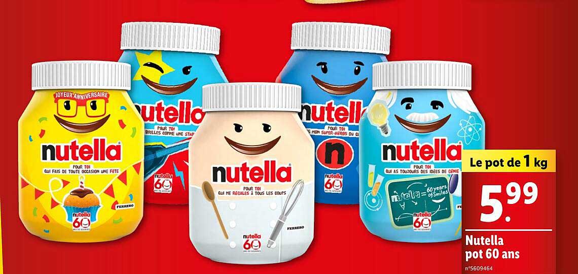nutella pot 60 ans