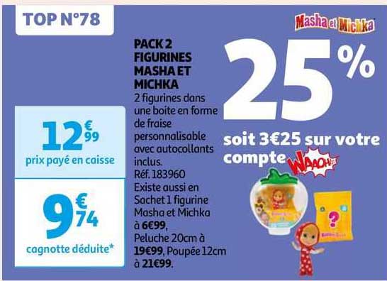 pack 2 figurines masha et michika