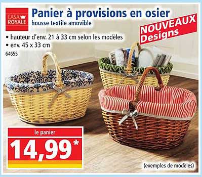 Panier à Provisions En Osier Casa Royale