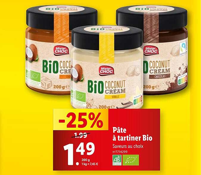 pâte à tartiner bio mister choc