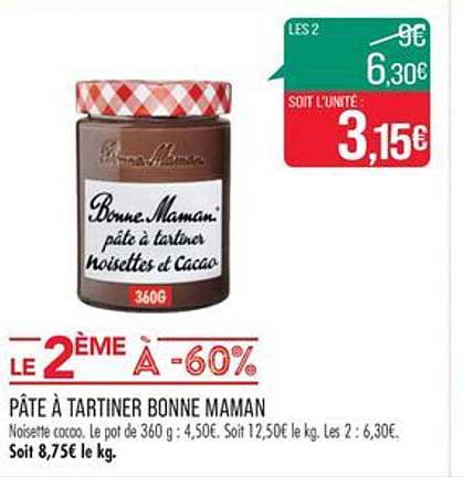 pâte à tartiner bonne maman