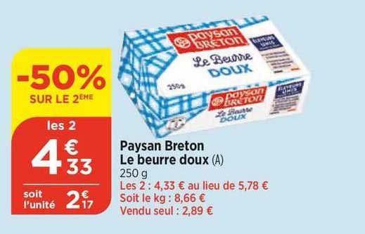 paysan breton le beurre doux