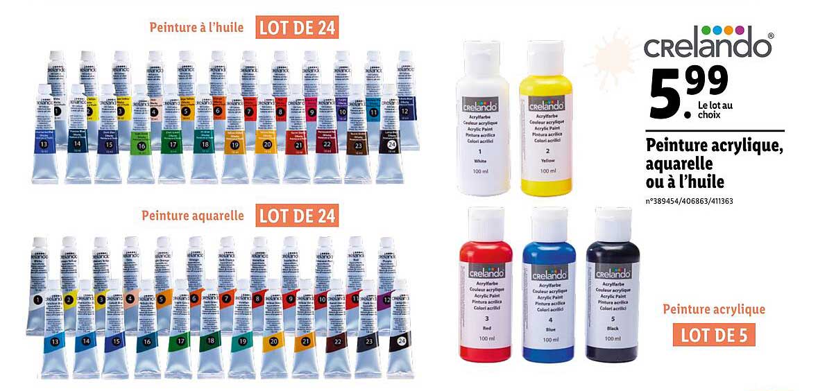 peinture acrylique, aquarelle ou à l'huile crelando