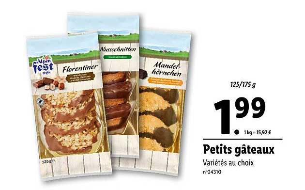 petits gâteaux alpen fest style