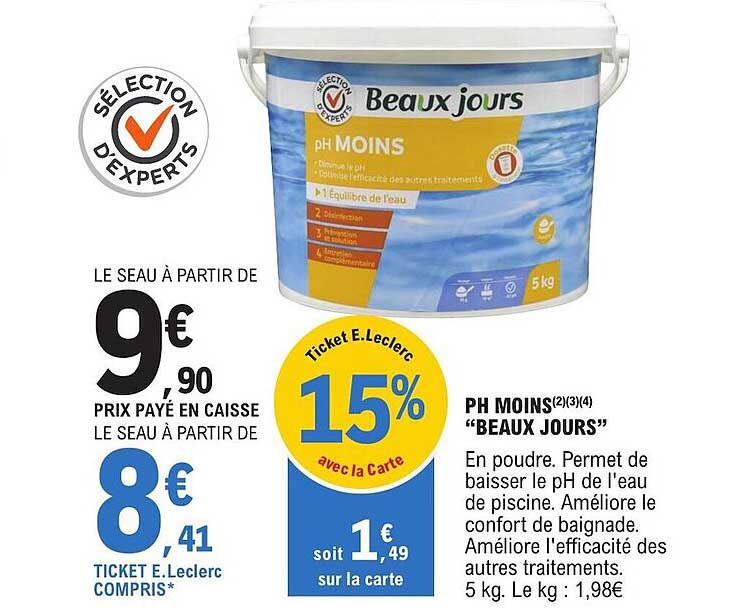 ph moins "beaux jours"