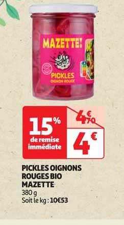 Pickles Oignons Rouges Bio Mazette