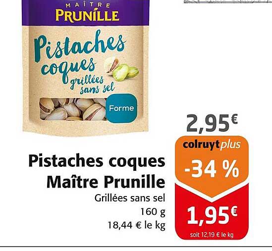 pistaches coques maître prunille