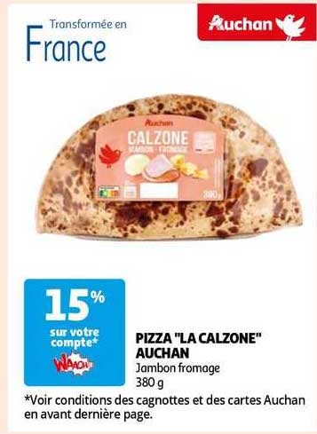 pizza "la calzone" auchan