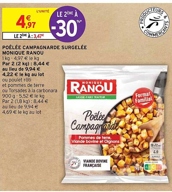 poêlée campagnarde surgelée monique ranou