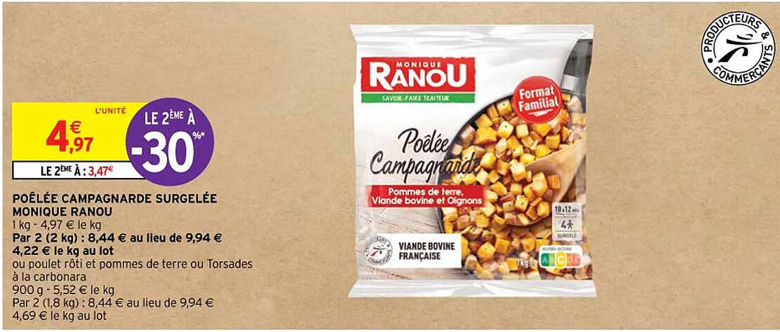 poêlée campagnarde surgelée monique ranou