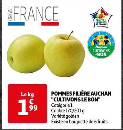 pommes filière auchan "cultivons le bon"
