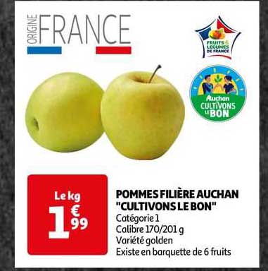 pommes filière auchan "cultivons le bon"