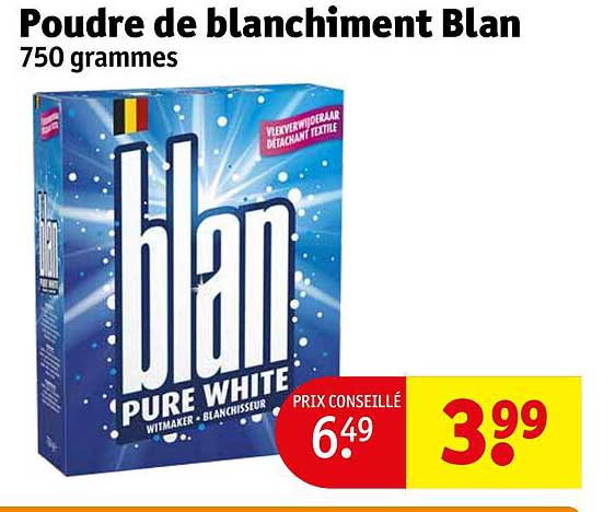 poudre de blanchiment  blan