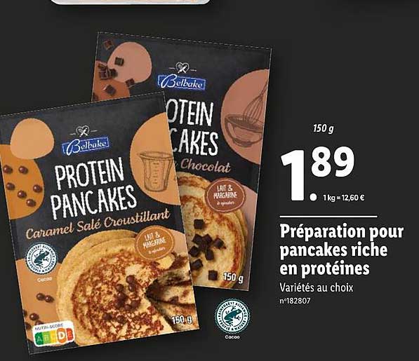 préparation pour pancakes riche en protéines belbake