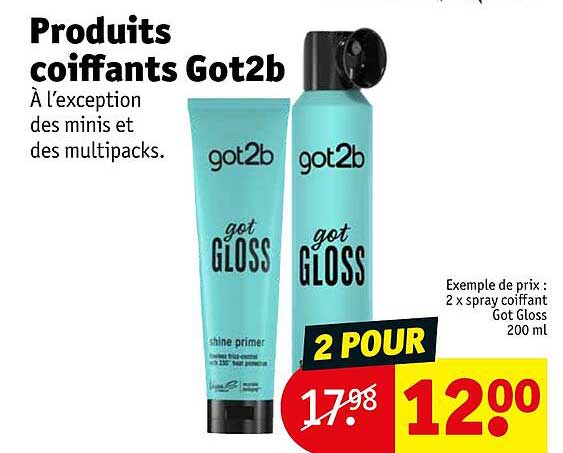 Produits Coiffants Got2b