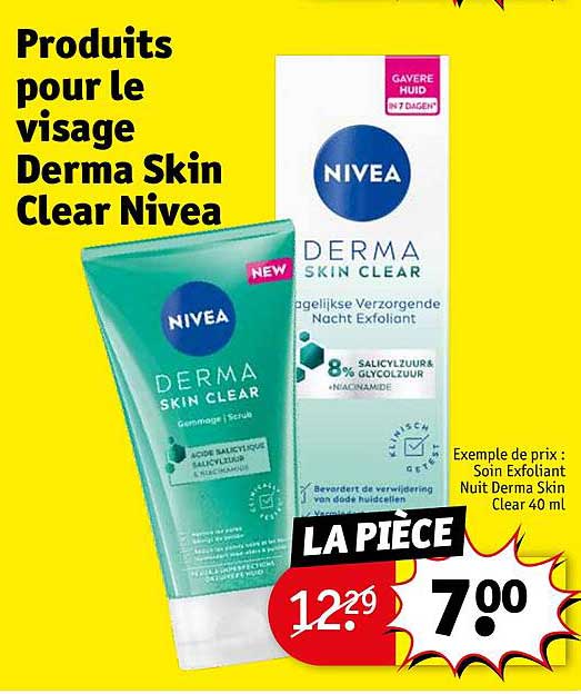 produits pour le visage derma skin clea nivea