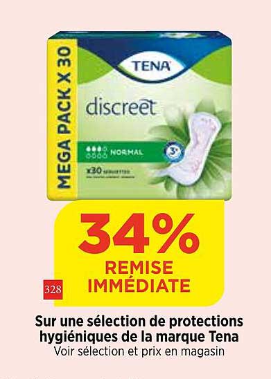 protections hygiéniques de la marque tena