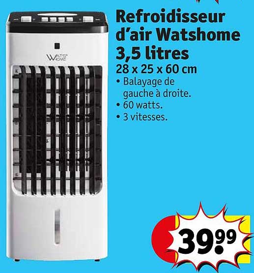 refroidisseur d'air watshome 3.5 litres