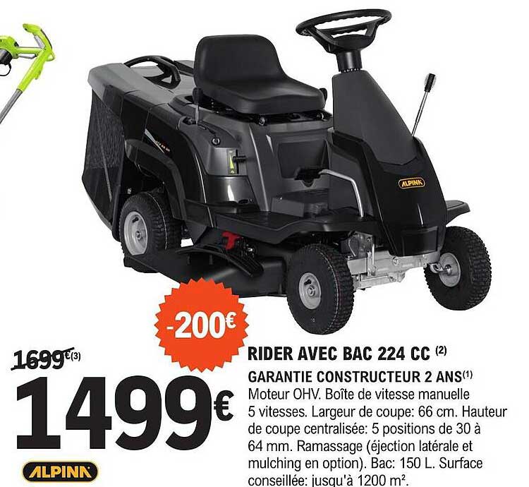 rider avec bac 224 cc alpina