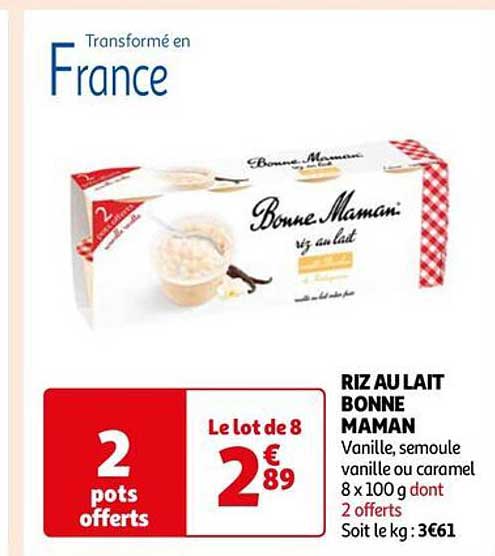 riz au lait bonne maman