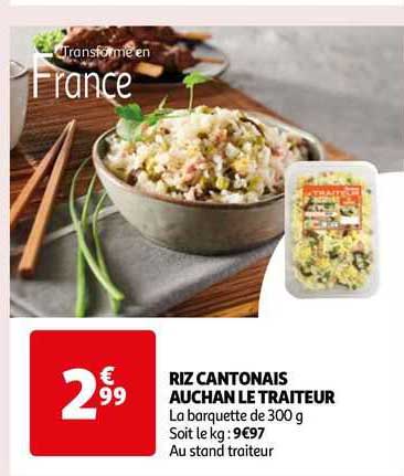 riz cantonais auchan le traiteur