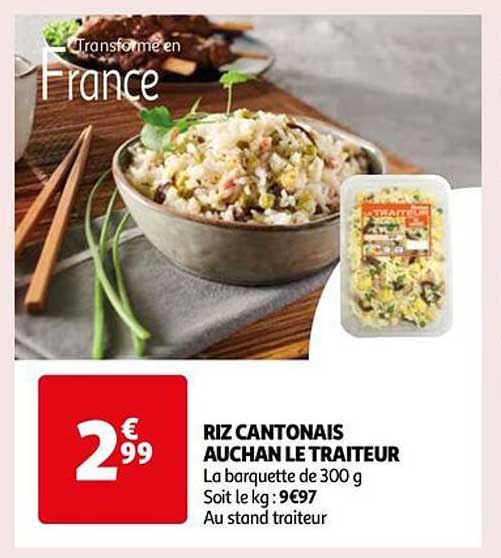 riz cantonais auchan le traiteur