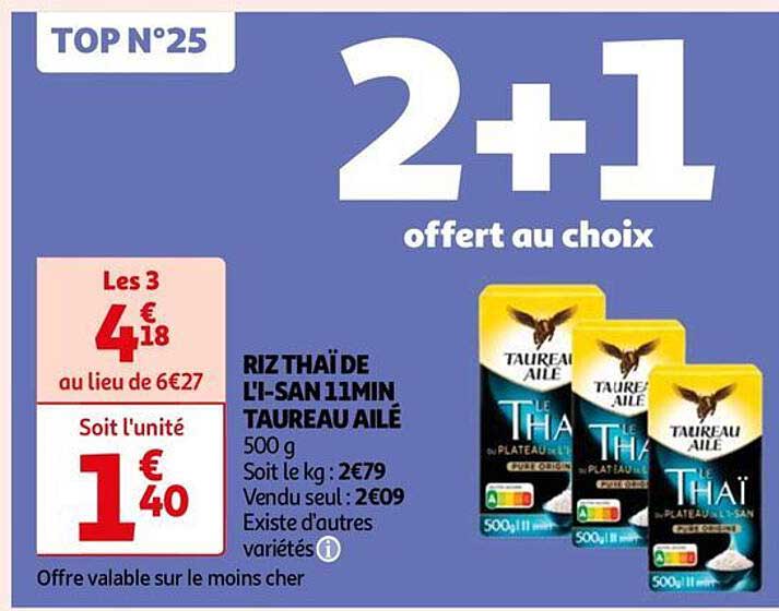 Riz Thaï De L'i-san 11min Taureau Ailé