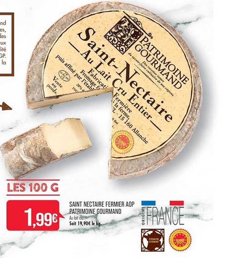 saint nectaire fermier aop patrimoine gourmand