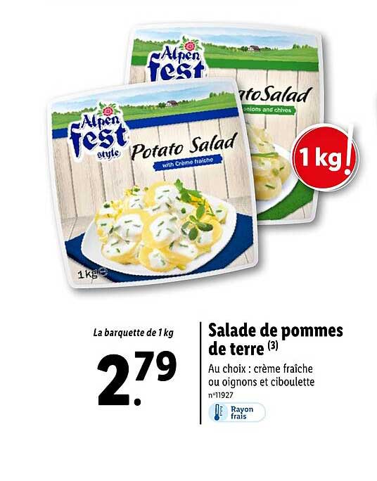 salade de pommes de terre alpen fest style