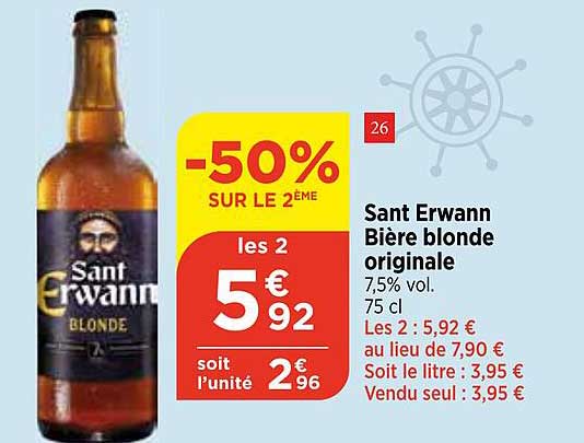 sant erwann bière blonde originale