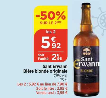 sant erwann bière blonde originale