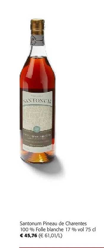 santorium pineau de charentes 100% folle blanche 17 % vol.